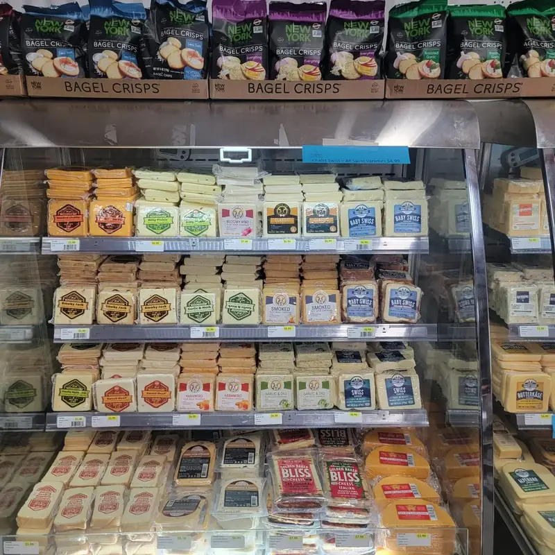 Cases packed with specialty cheeses